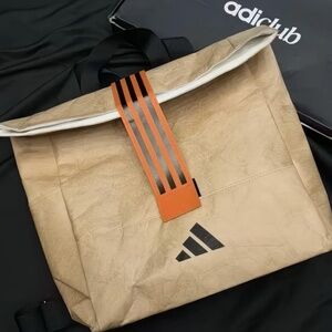 Adidas Adiclub Backpack - Tan / Beige with Orange Strap
